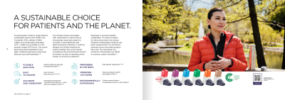 Sustainability brochure layout and infographics